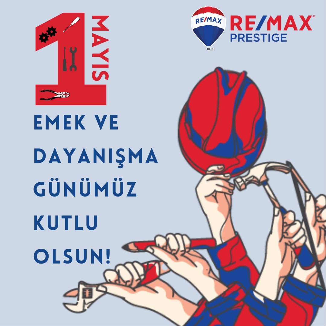 Emeğin, emektarın, alın terinin, dayanışma ve yardımlaşmanın günü olan 1 Mayıs Emek ve Dayanışma Günümüz kutlu olsun
💙🤍❤️
#gayrimenkul #Emlakyonetimi #remaxtürkiye