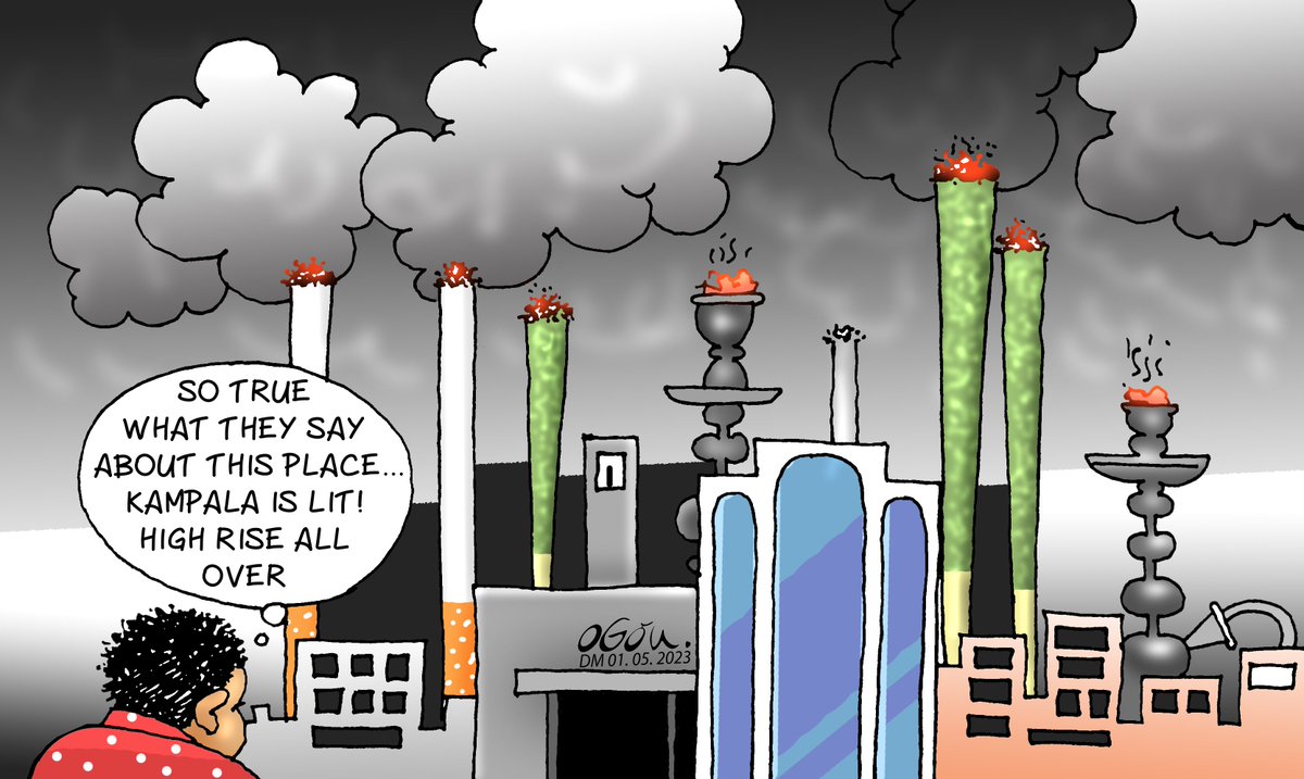Kampala City dwellers inhale an equivalent of 712 cigarettes a year due to polluted air, a global report by air quality experts indicates #MonitorToon