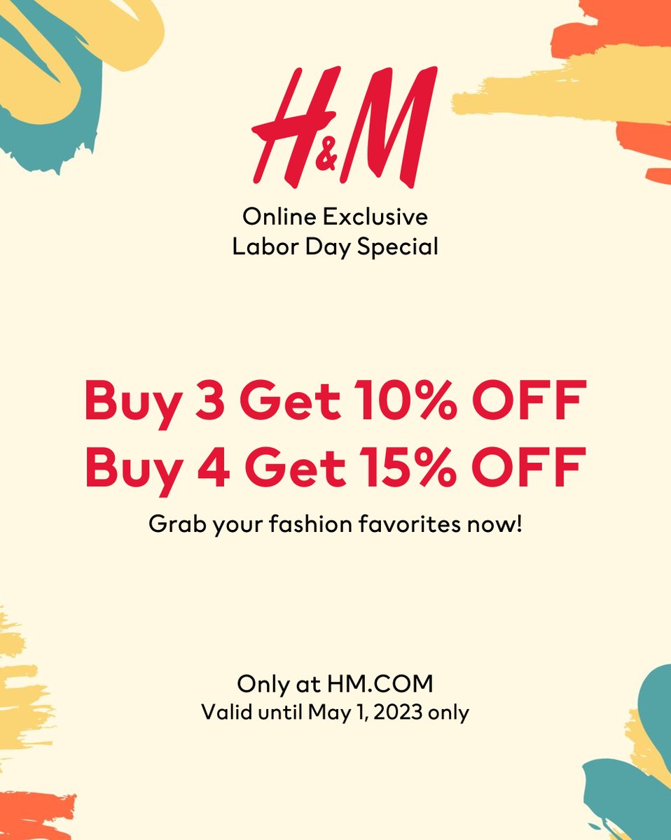 H&M Philippines on Twitter "🚨 LAST CHANCE to avail the Labor Day