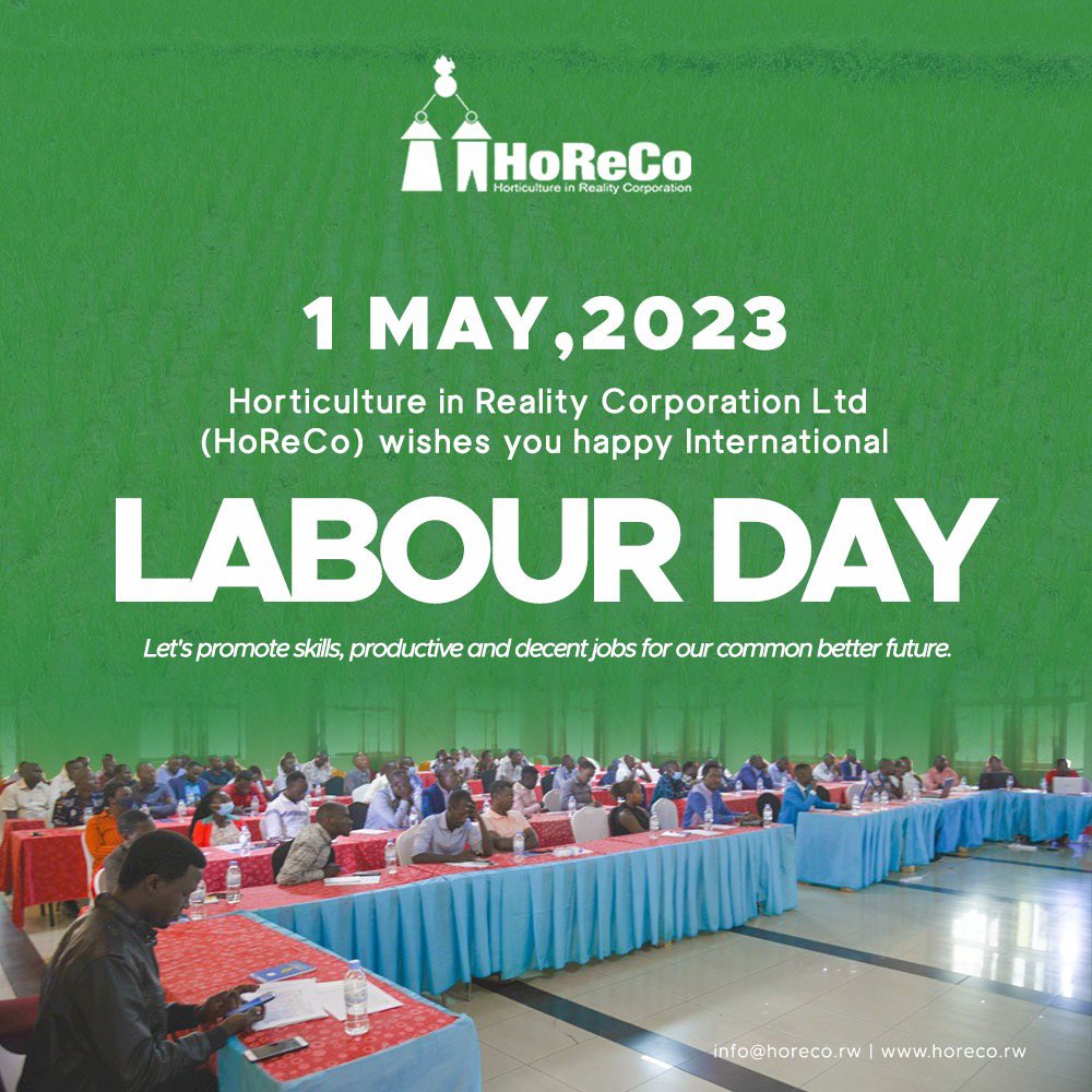 HoReCo_Rw's tweet photo. Happy Labor Day! Let's celebrate the hardworking individuals who contribute to the prosperity of our society. https://t.co/pfADcxH9aV