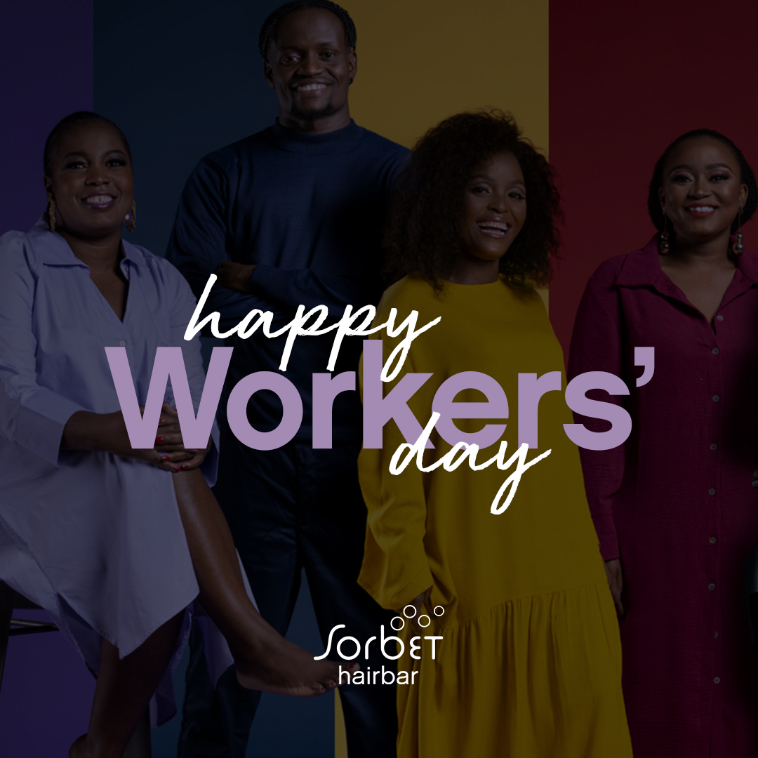 SorbetHairbar's tweet photo. Workers Day is a celebration of workers’ rights in South Africa.

Sorbet Hairbar gives love and thanks to all our citizens that make Sorbet Hairbar the amazing, loving brand it is!

We salute and celebrate you TODAY!

#WorkersDay
#GetThatFeeling
#SorbetHairbar https://t.co/3J1pJ0qgLp