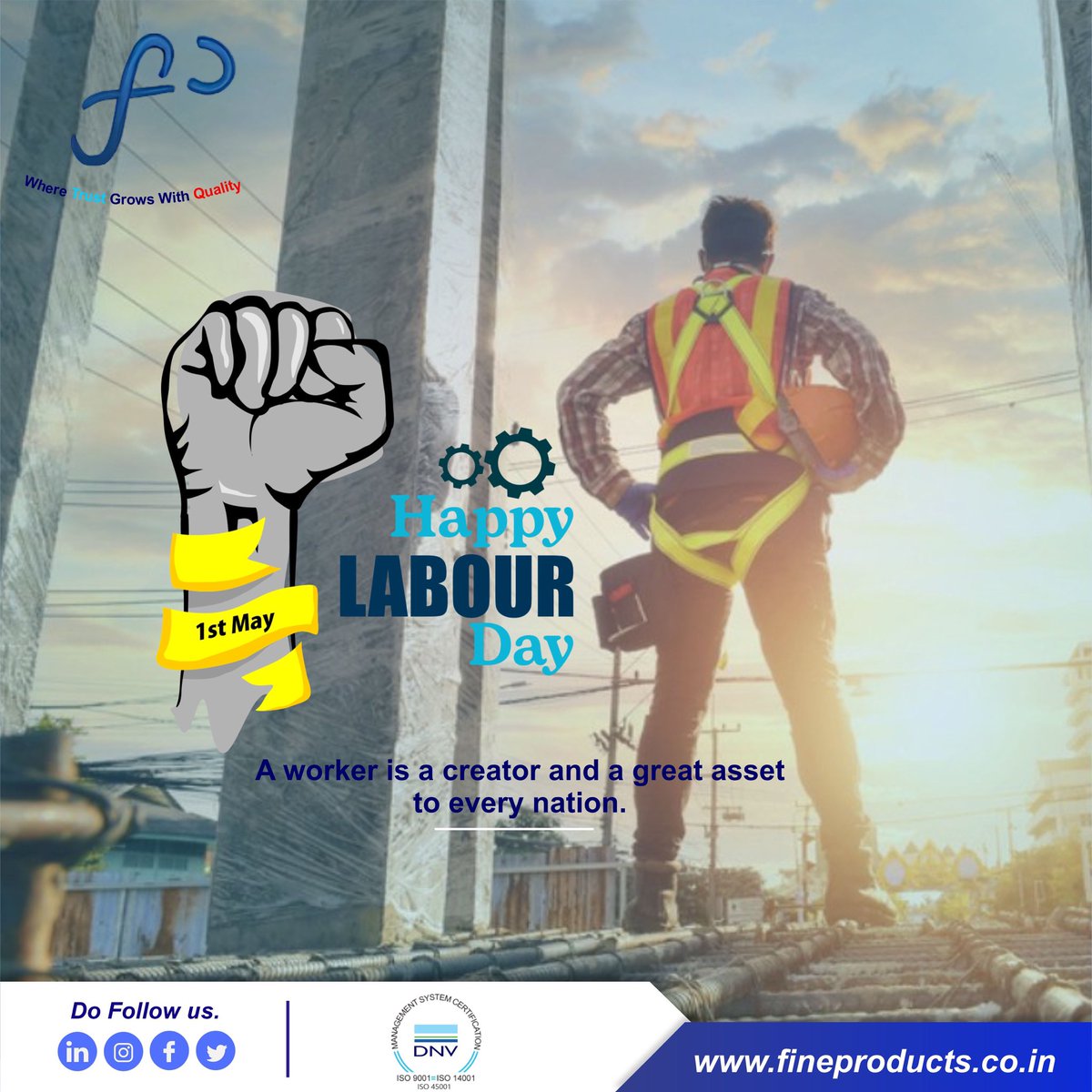 fineproducts3's tweet photo. On this Labour Day, let us celebrate the achievements of workers around the world and renew our commitment to creating a more just and equitable society for all.

#followforfollowback #follow #pvc #pvccompound #pvccable #wire #electricwire #fineproducts #fineproductspvtltd https://t.co/gBrFXd70m9