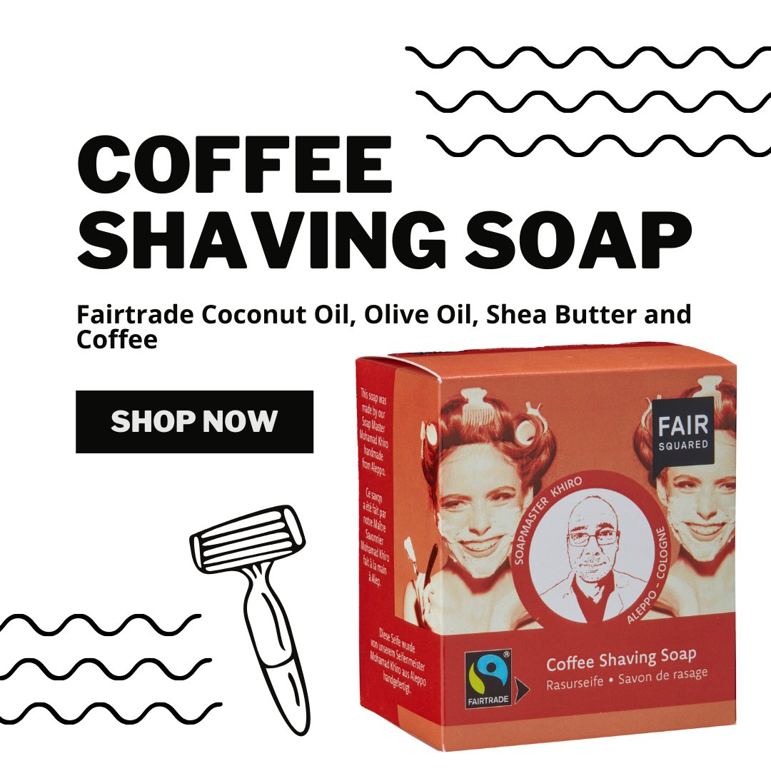 The Coffee Shaving Soap contains various Fairtrade ingredients which protect and nourish the skin, including shea butter which nourishes even the driest skin, and babassu oil and coconut oil.