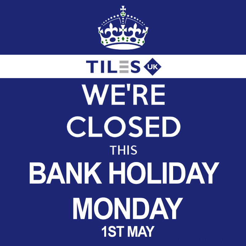Tiles UK will be closed on the Bank Holiday Monday the 1st May.

Sorry for any inconvenience

tilesuk.com