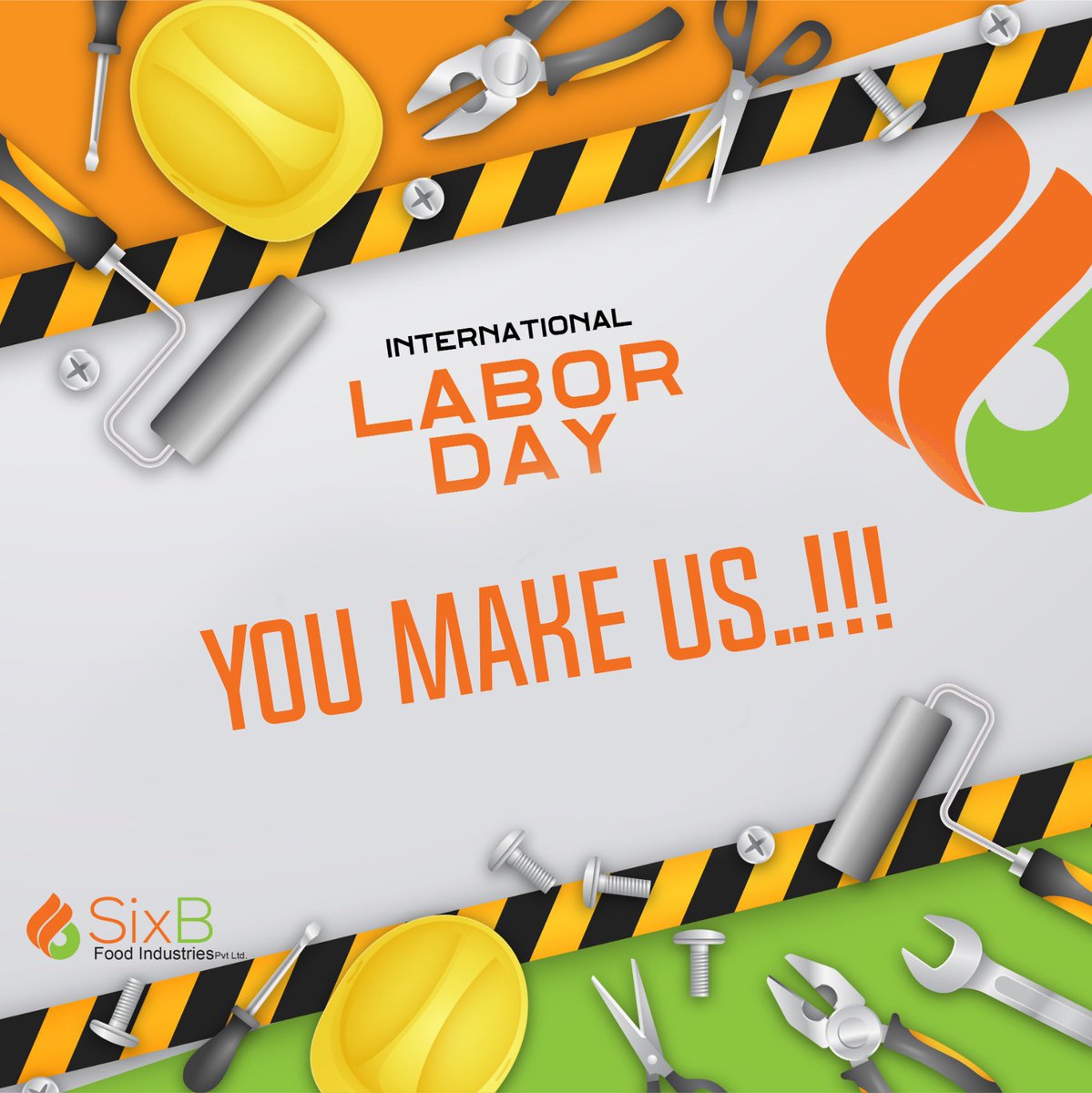 SixPvt's tweet photo. A day dedicated to ones who put their sweat, blood and time to make, create, build and do all the hard work. 

Happy Labour Day to the ones who make us !

#labourday2023 #YouMakeUs #SixBFoods #LabourDay https://t.co/wGzmZuzbio