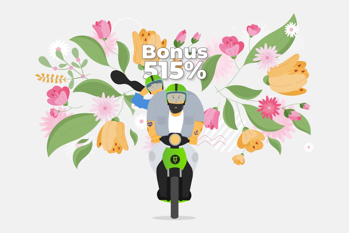 Od dnešního dne mezi balíčky najdete novinku. Připravili jsme balíček s bonusem přes 500%. 🤩 Za 650 Kč získáte kredit v hodnotě 4 000 Kč! 🛵 Ale pozor, expirace kreditu je 24 hodin! Takže kdo si chce na prvního máje udělat pořádný výlet, má skvělou příležitost. 😉🌷 #beridercom