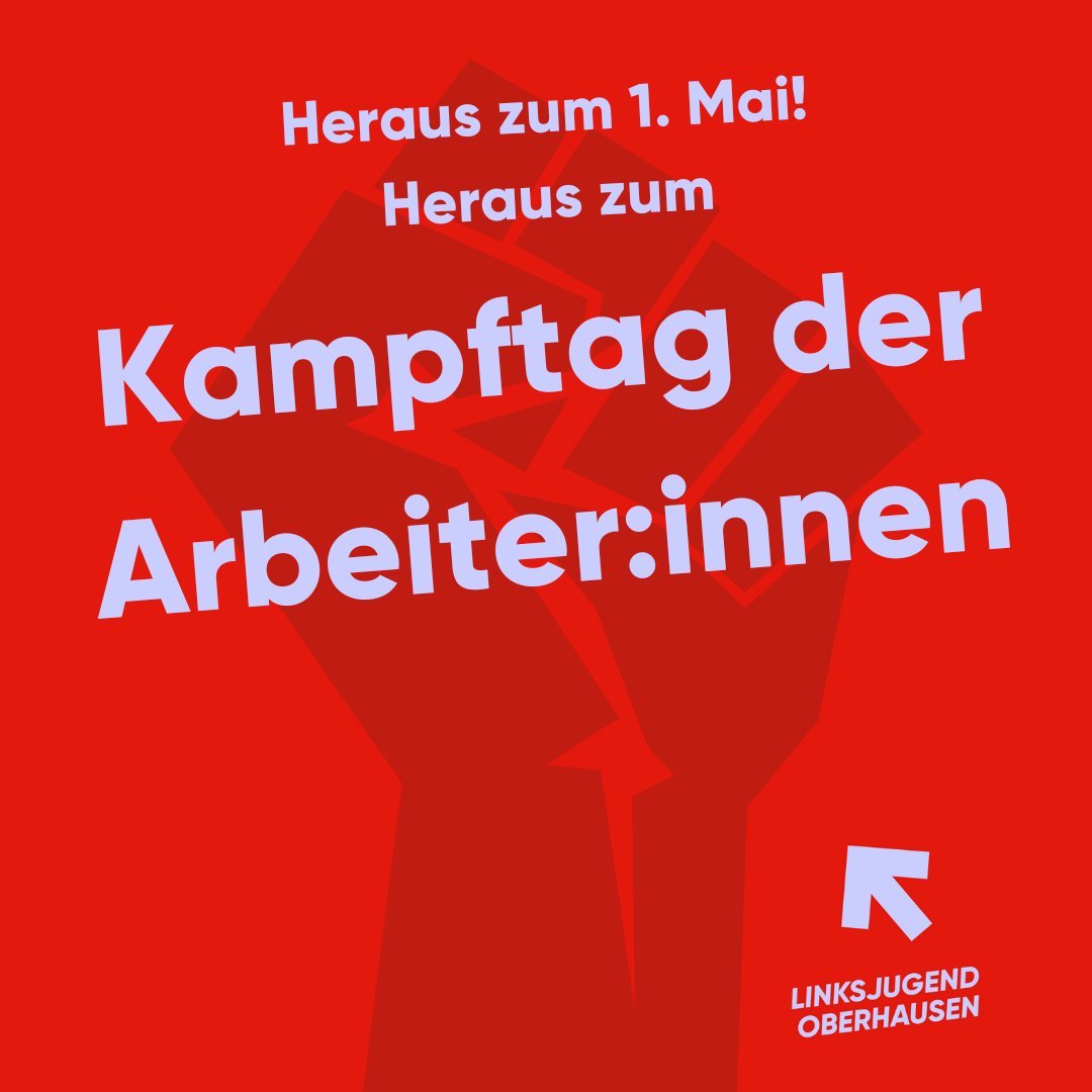 Heute auf die Straße für:
Gerechte Löhne
Flächendeckende Tarifbinding
Vier-Tage-Woche
Ausbildungsgarantie
Vermögenssteuer für Millionär:innen
Konzerne vergesellschaften
#1Mai2023 #kampftagderarbeiter #TagderArbeit #TagderArbeiterklasse