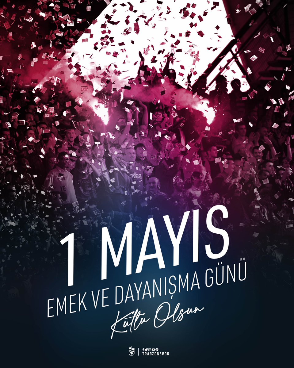 Trabzonspor's tweet photo. 1 Mayıs Emek ve Dayanışma Günü kutlu olsun https://t.co/XNWYtVpS2Q