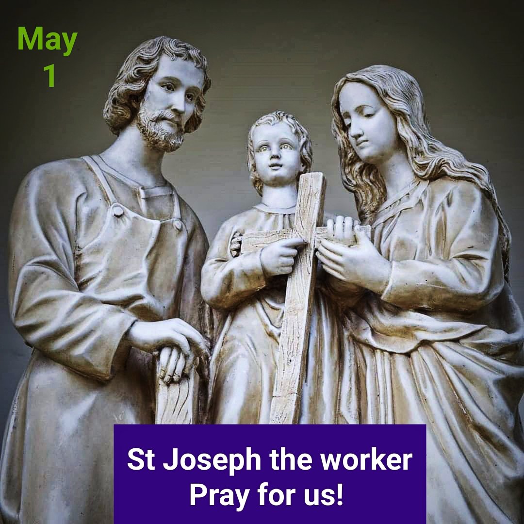 Glorious Saint Joseph, by the work of your hands, please obtain for those the grace to work conscientiously and successful in work. 🙏✝️🕊️

#May1st #Feastday #StJosephTheWorker #pray #Easteweek4