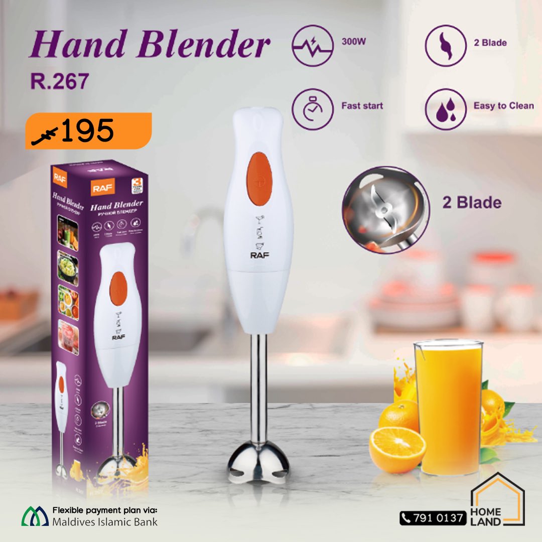 HomelandMv's tweet image. Restocked🔥🔥
RAF Electric Egg Whisk
RAF Hand Blender
RAF Hand Mixer
RAF Stand Mixer 

For Free Delivery viber us at 7910137
#RAF #handblender #handmixer #homelandmvand