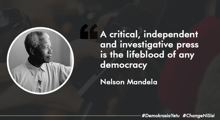 ...A critical, independent and investigative press is the lifeblood of any democracy… 
#DemokrasiaYetu WorldPressFreedomDay