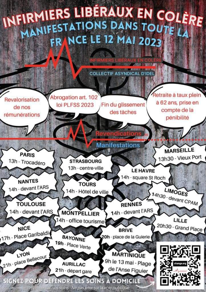 Rdv le 12 Mai pour défendre notre profession 🖤
#infirmiersliberauxencolere 
#infirmiersliberauxmeprises 
#infirmiersliberauxignores 
<a href="/Idelencolere/">Infirmiers Libéraux en Colère</a> <a href="/Qofficiel/">Quotidien</a> <a href="/julienbellver/">Julien Bellver</a> @azzahmedchaouch <a href="/franceinfo/">franceinfo</a> <a href="/laprovence/">La Provence</a> <a href="/franceinter/">France Inter</a>