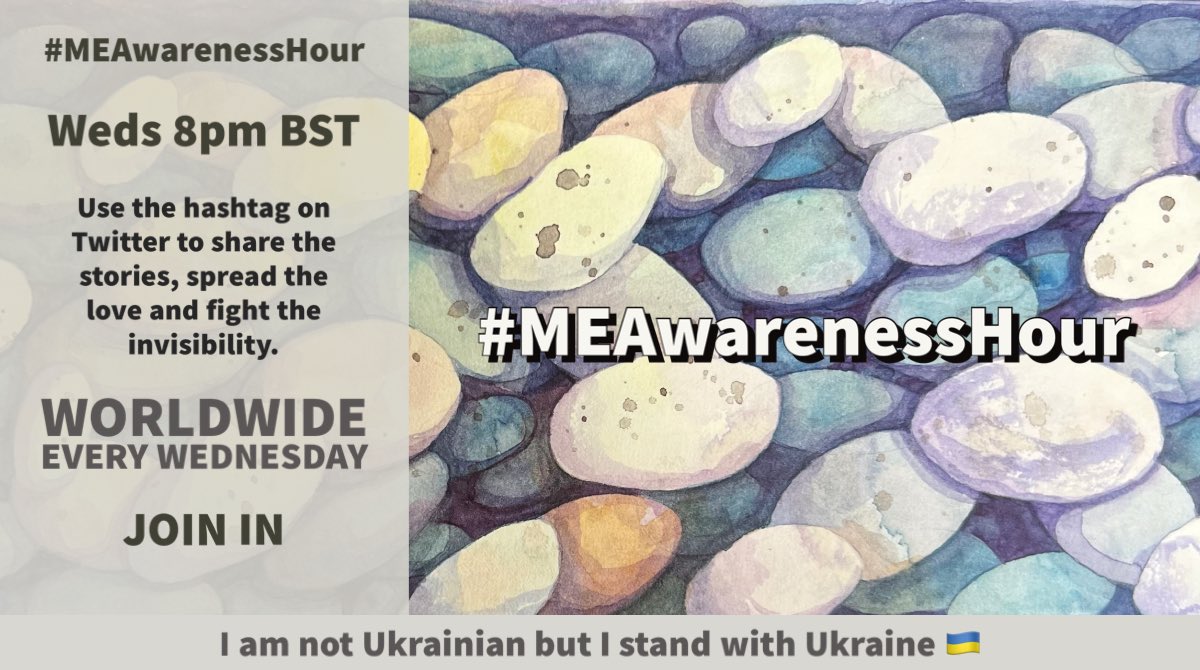 HappyHoundHouse's tweet image. Wednesday 1 hour chat #MEAwarenessHour
20:00 BST    21:00 Europe

Talking #MyalgicEncephalomyelitis

#StopGET In Australia for people with #MECFS #LongCovid (w PEM)

Please sign this petition/share/RT
Let’s get this changed
chng.it/BjNdVSgWgB

Poster credit: @AertbyLisa 🙏