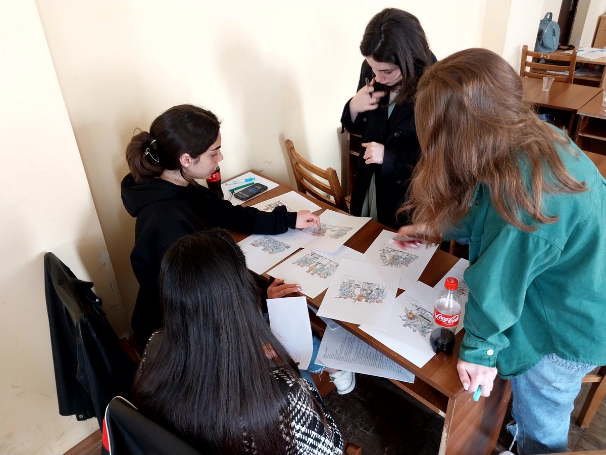 GeoICCN's tweet photo. On April 30, within the #GPPAC Caucasus program, ICCN conducted a seminar for 15 students at the secondary school "Millennium" in Rustavi. Topics: Steps of conflict escalation according to Friedrich Glazl, elements of conflict, methods of de-escalation, and practical exercises https://t.co/yD3TlcrffX