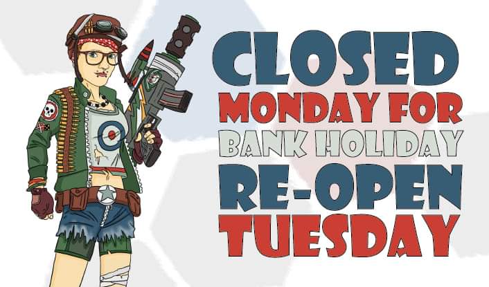 🌟✨️ CLOSED FOR BANK HOLIDAY ✨️🌟

What's your plans today, any board games hitting the table? 🥰🥰🥰

Tell us in the comments 👇👇👇

 ❤️💙 PLAY TOGETHER 💙❤️