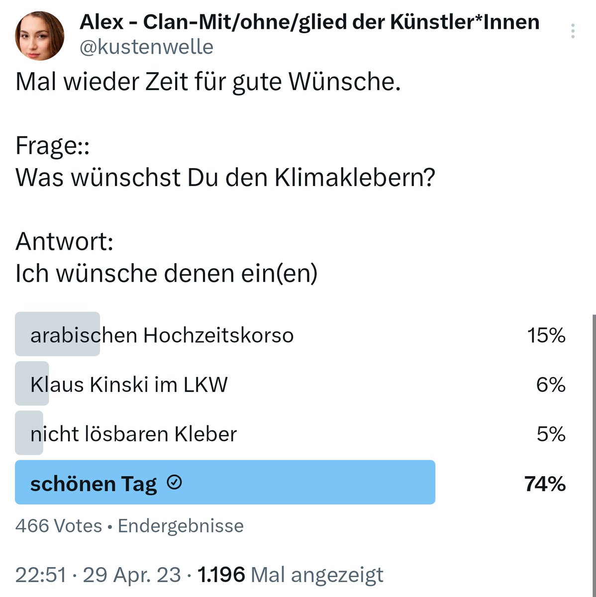 #DemokratieWirkt 💪🏽

Trotz zahlreicher Blocks der braunen Feiglinge, erreichen wir dennoch stabile Mehrheiten.

Danke an alle, die immer so fleißig demokratisieren.

#WirSindMehr 🥳 #AbsoluteMehrheit