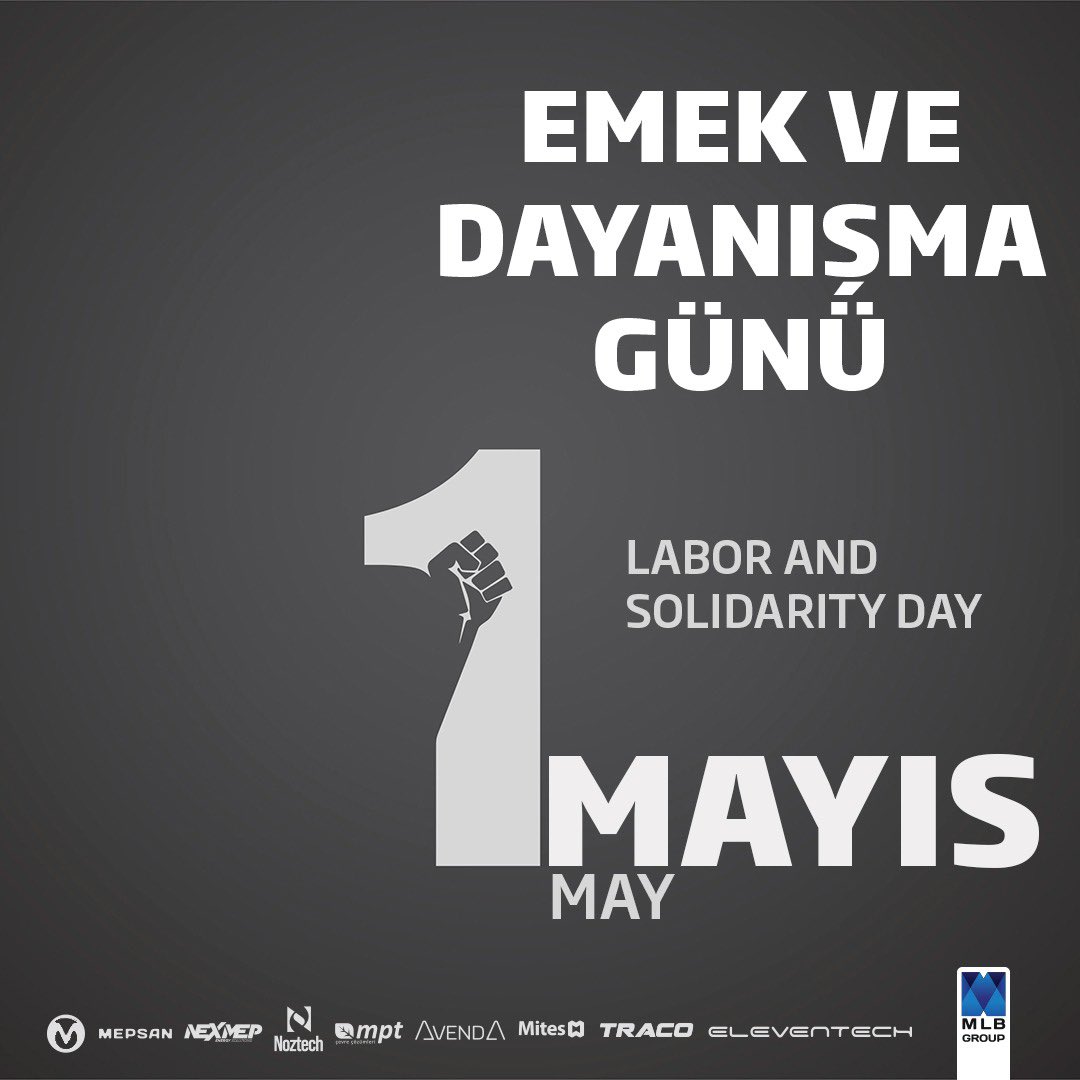 Her zaman ve her koşulda hayatın devamı için emek veren herkesin "1 Mayıs Emek ve Dayanışma Günü" kutlu olsun!

Happy "May 1 Labor and Solidarity Day" to everyone who strives for the continuation of life at all times and under all circumstances!

#1mayısemekvedayanışmagünü