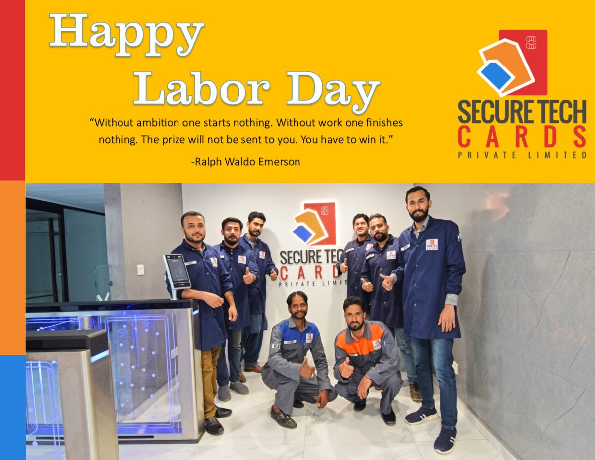 Securetechcards's tweet photo. Without #ambition one starts nothing. Without work one finishes nothing. The prize will not be sent to you. You have to win it. "Ralph Waldo Emerson"

Happy Labour Day!!! #laborday #laborday2023

ProPakistani #comingsoon #madeinpakistan #tech #sim https://t.co/YZNMdGBCdx