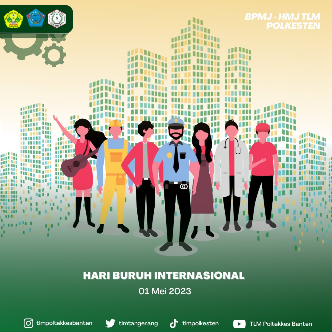 tlmtangerang's tweet photo. 📌[Teknologi Laboratorium Medis Memperingati]

Hari Buruh pada umumnya dirayakan pada tanggal 1 Mei, dan dikenal dengan sebutan May Day.

#Poltekkesbanten
#BMPJdanHMJTLM 
#HariBuruhInternasional2023 https://t.co/UwBphBdDCd