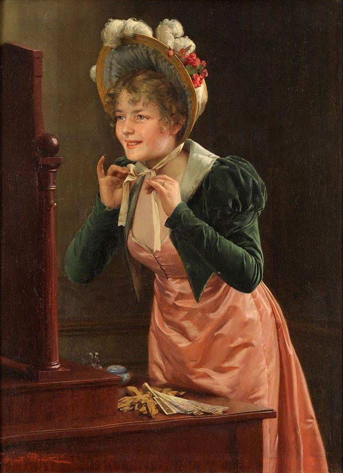 🎨Emil Brack (Allemand, 1860-1905) - La Sortie du dimanche😍