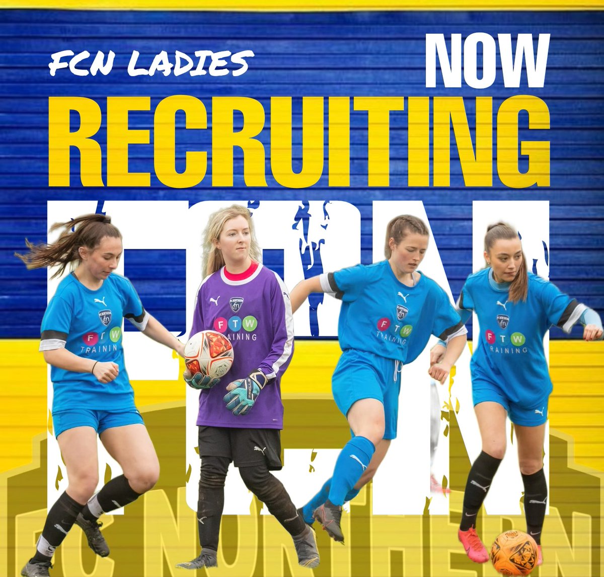 Now RECRUITING! 💙⚽💛

✅ 16+
✅ Quality facilities
✅ League Champions
✅ Great coaching

Looking for a new club or challenge? Come along and train with our #lwfl winners.

#contactus #training #NewSeason #getinvolved #football #hergametoo #thisgirlcan #fcn