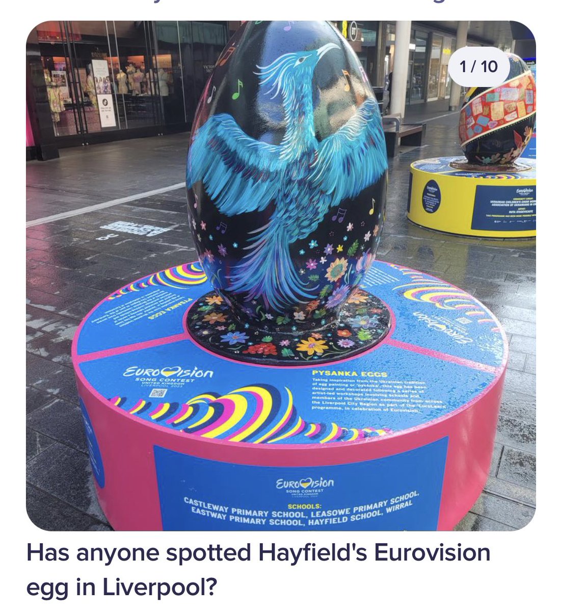And we have winners!  A number of our children’s creative designs were chosen to adorn the Eurovision Egg. 
We are very proud. 

youtu.be/6J1hEyGWumU