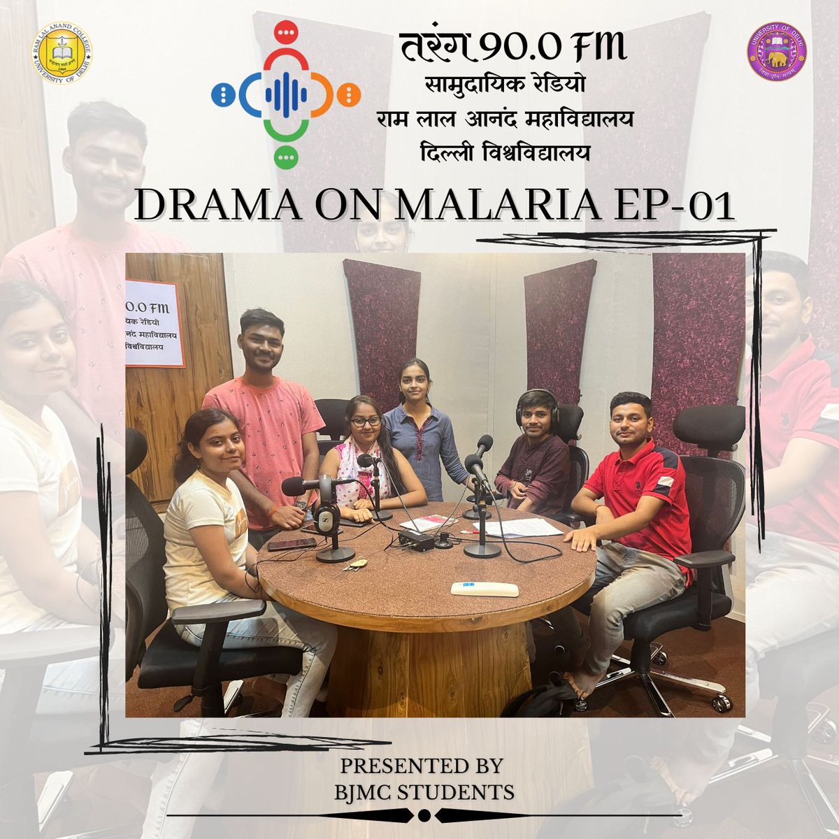 tarang_90FM's tweet photo. Malaria is a life-threatening disease spread to humans by some types of mosquitoes
listen @tarang_90FM Drama on Malaria EP-01 by BJMC Student of @RLAC_DU 
#malariaawareness
#malaria
#MosquitoRepellent
#delhiuniversity
#community
🔗https://t.co/odul8aupRm https://t.co/iUNpU5Wpgg