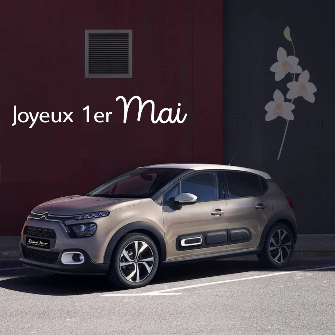 Richard Drevet Automobiles vous souhaite un joyeux 1er #Mai. 
Exceptionnellement fermé  nous vous retrouverons le 2 Mai 😃🌼

#1ermai #mai #citroen #c3