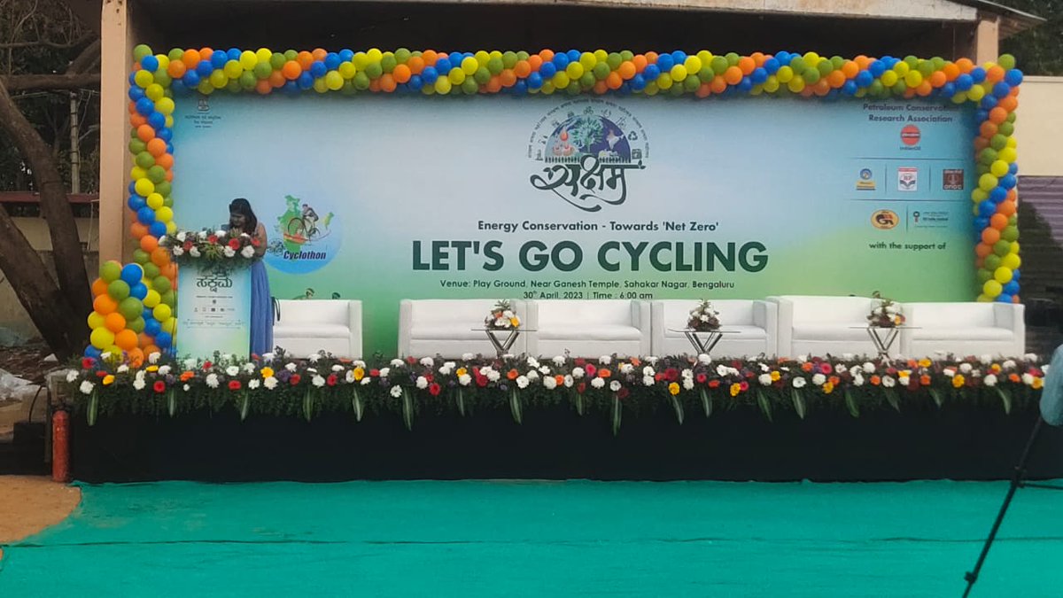 The stage is all set for Bengaluru Cyclothon 2023 to begin! 🔥🚴🏼‍♀️
Let's go cycling! 

#Saksham #BengaluruCyclothon #LetsCycle