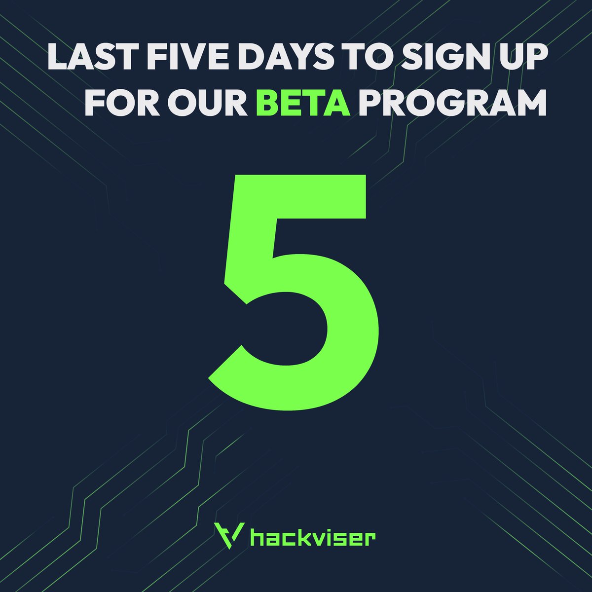 Last 5 days for closed beta applications. Applications will end at 23:59 UTC on Friday, April 12th. 

Sign up for beta now to get exclusive gifts! 
🔗 hackviser.com

#cybersecurity #cyberrange