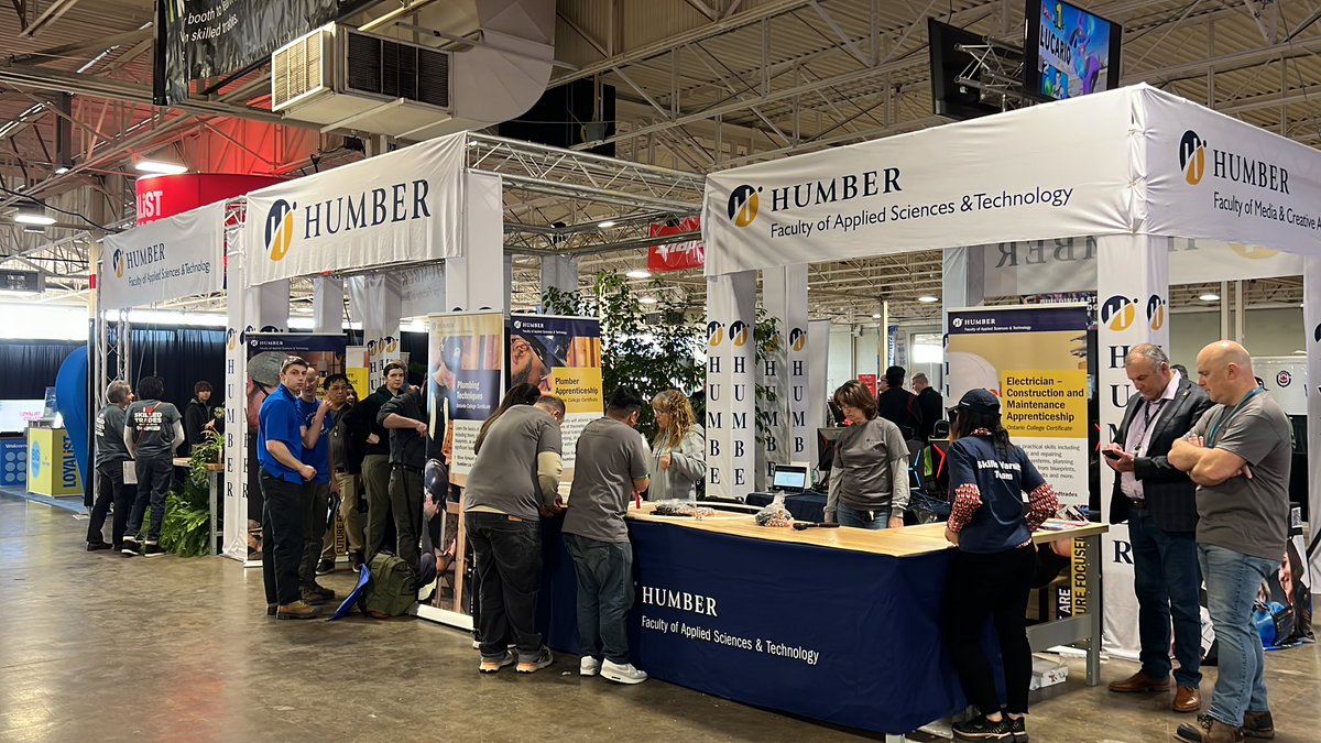 Come explore a world of possibilities at Humber’s #SOC2023 booth!  #welding #baking #plumbing #gaming #arborist #woodworking #HumberBringIt