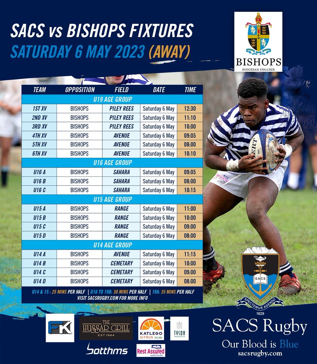 sacsrugby's tweet image. The 150th year of this fixture. The oldest schools rugby fixture in South Africa #1873
@SSRugby @ss_schools @botthms @SchoolRugby @TheHussarGrill