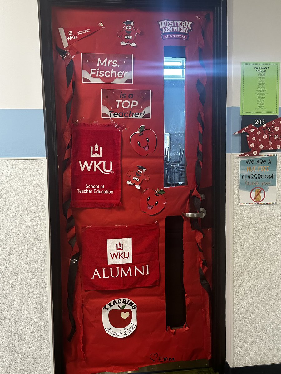 SFischerWKU's tweet photo. Every teachers door at JRES was decorated over the weekend, and it has absolutely made our day!! What a fun surprise to come in to on a Monday morning! @JresRockets https://t.co/vYlEoL07nF