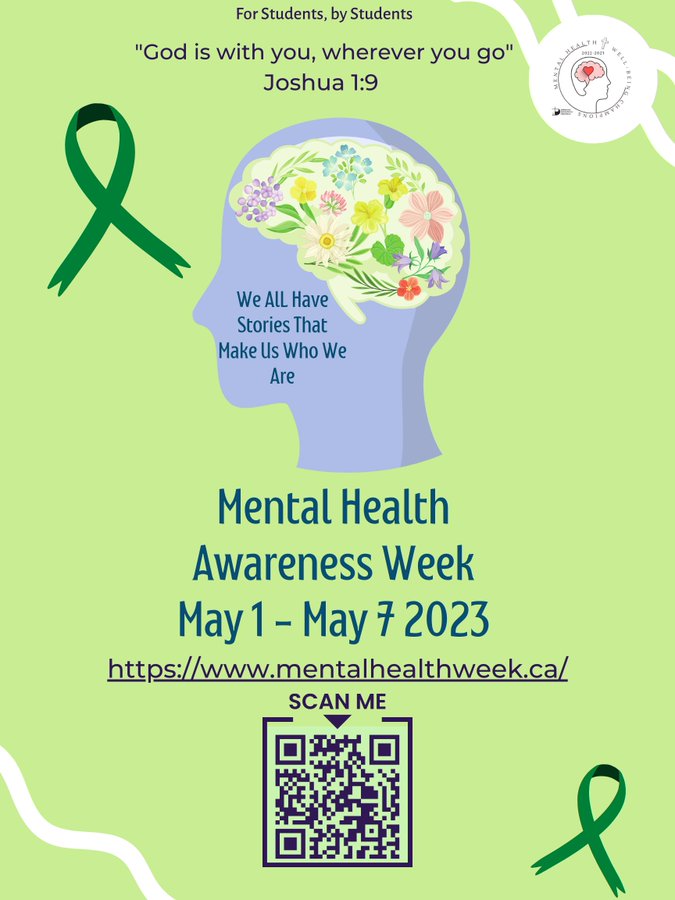 Mental Health Awareness Week is here!   Scan the QR code from the latest resource by the #StudentMHWBChampions to learn more   We all have stories that make us who we are. How will you inspire others with your story? 💚