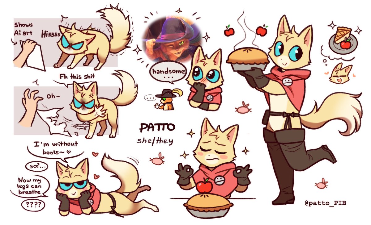 patto_PIB's tweet image. felt the need to draw my oc again👏 #pussinboots
