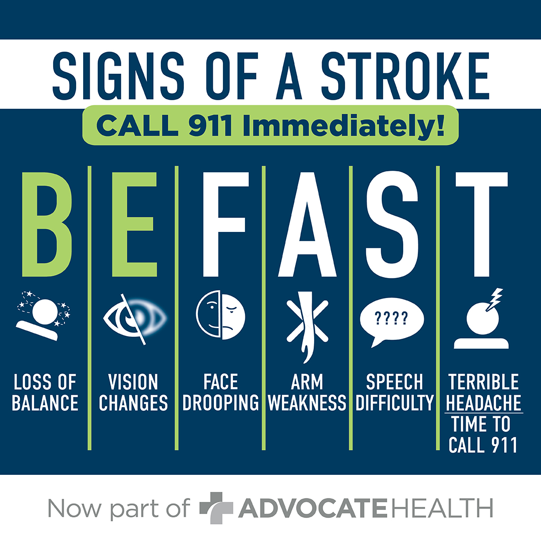 May is Stroke Awareness Month. Remember that every second counts to get a second chance. Call 9-1-1 immediately if you or someone near you exhibits these symptoms of stroke. Find out your personal risk for stroke with our quick and easy online quiz: bit.ly/3LdX3sd