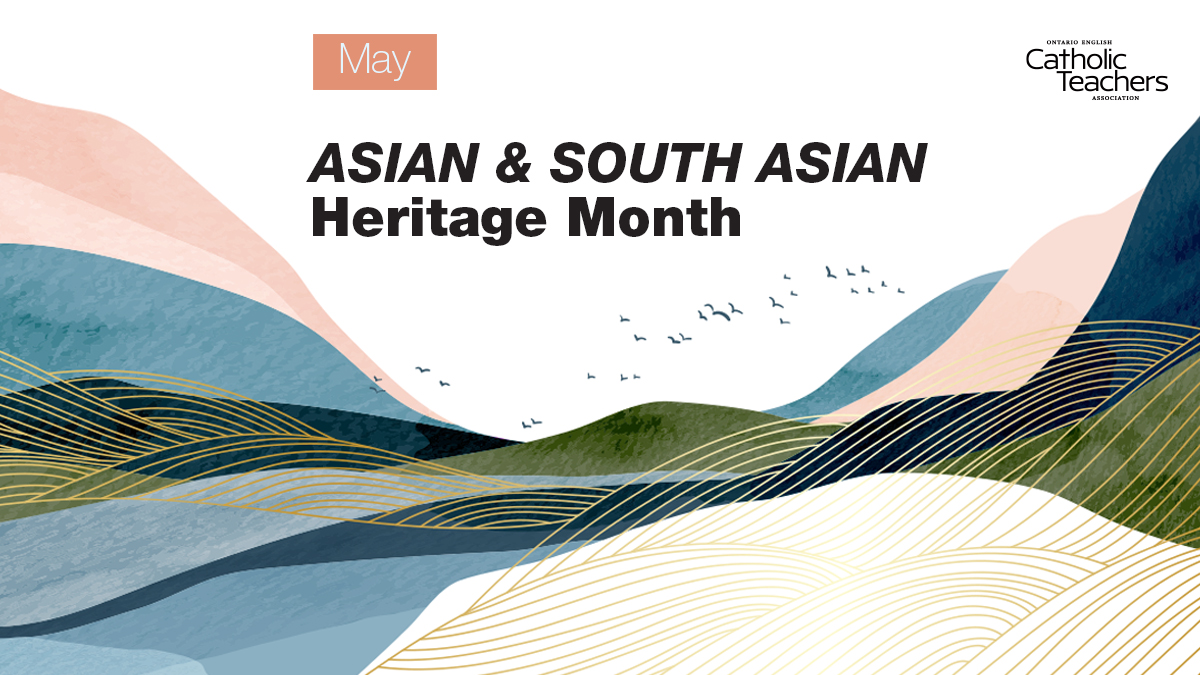 May is #AsianHeritageMonth!

Today &amp; every day, #CatholicTeachers celebrate the contributions &amp; achievements of ALL Canadians of Asian heritage, renewing our commitment to end all anti-Asian hate, racism, &amp; discrimination!

To learn more: canada.ca/en/canadian-he…