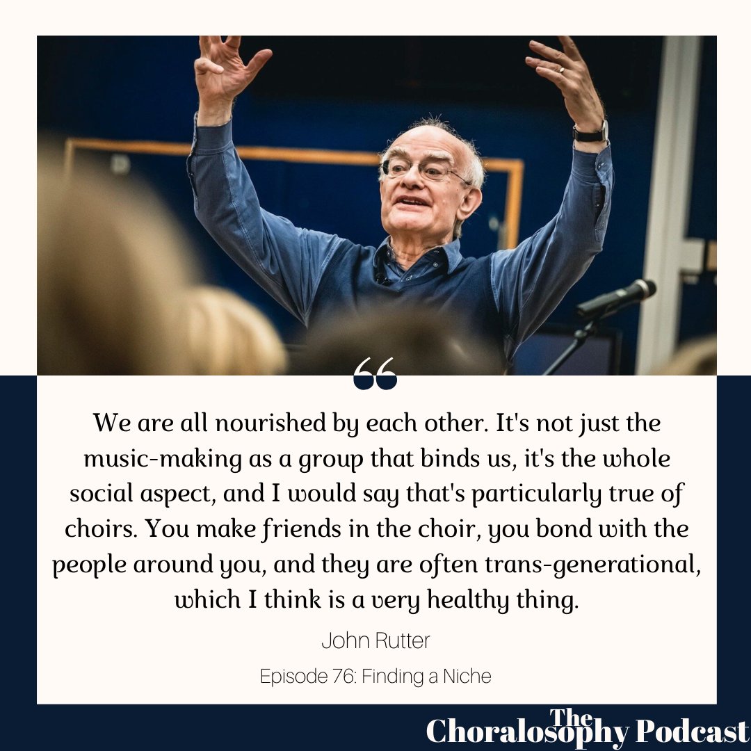 Choir is not solely a music-making place, it is a social place. That time we spend with others in the choir room is us bonding with people, some of whom lead vey different lives, but have all come to the same place - the choir room.

Find the show here:
ow.ly/6GXg50O4lOL