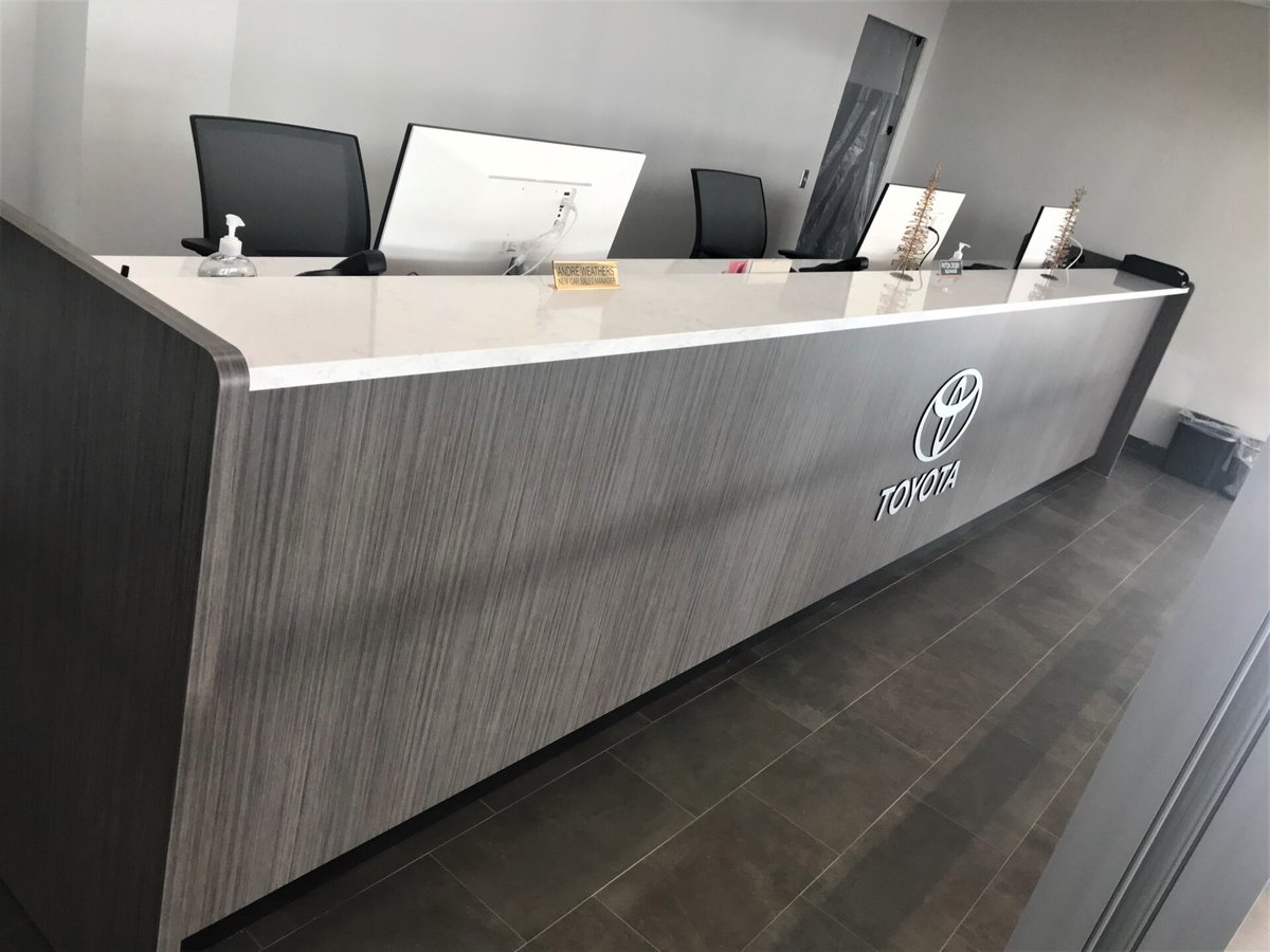 CreativeSrfcs's tweet photo. Fall of 2022 took our install team to Statesboro, GA to install automotive custom cabinetry for the Franklin Toyota dealership. https://t.co/lftytWjzkt https://t.co/onFPW3EpsH