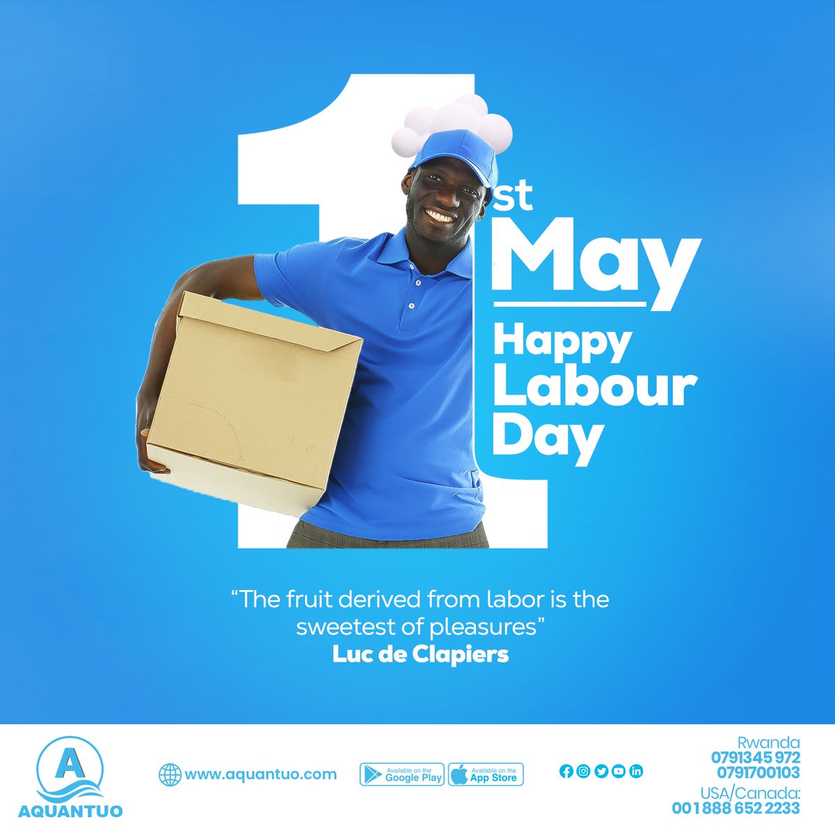 AquantuoRwanda's tweet photo. Today is the day to honor those souls striving hard in ife to make it worthwhile.

Happy Labor Day to all the hardworking men and women.

#LaborDay2023🇷🇼 https://t.co/2gKOMzH2hE