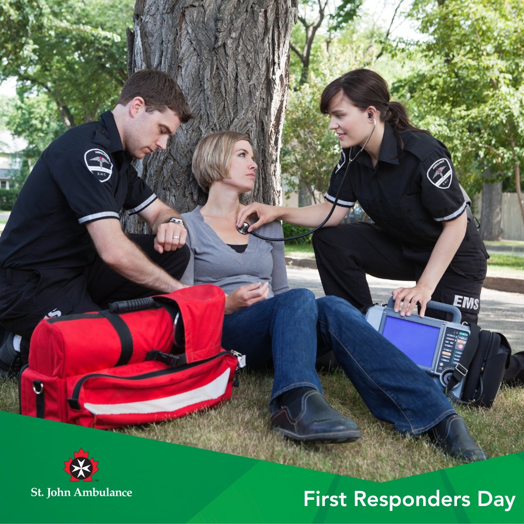 SJA_Canada's tweet photo. Happy First Responders Day from SJA! We are proud to celebrate all of the incredible First Responders across Canada that are saving lives each and every day. SJA volunteers love having the opportunity to complement the work of these incredible individuals.

#FirstRespondersDay https://t.co/lAuygz38Ep
