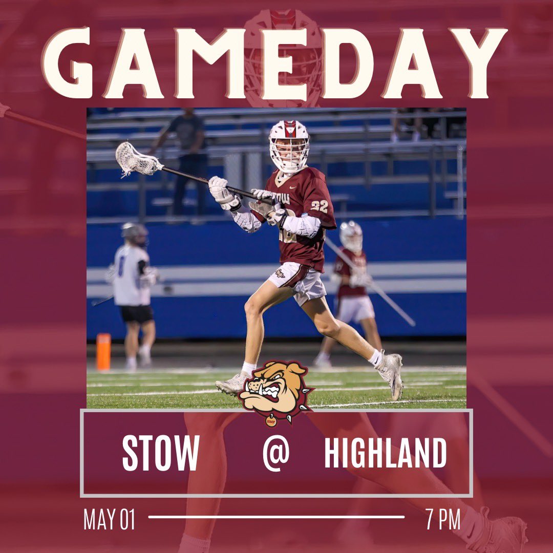 The boys are back on the road this time heading west to take on the hornets! Gameday #15

🆚: <a href="/LacrosseHornets/">Highland Hornets Lacrosse</a> 
⏰: 5:30/7:00 PM
🏟️: Highland Hornets Stadium
📍: Medina, OH

#BulldogFAST