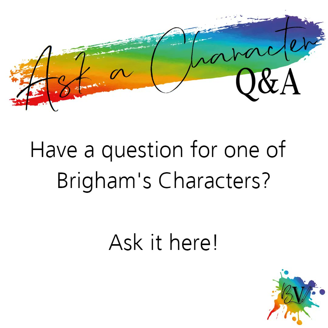 I'm always up for some character Q&As so this is your chance to ask my characters questions.

Comment below with *your* questions! 

#MondayQandA #BrighamVaughn #LGBTQAuthor #AuthorLife #GetToKnowMe #AuthorQandA #MMRomance #LGBTQRomance #AuthorInterview #AskAnything