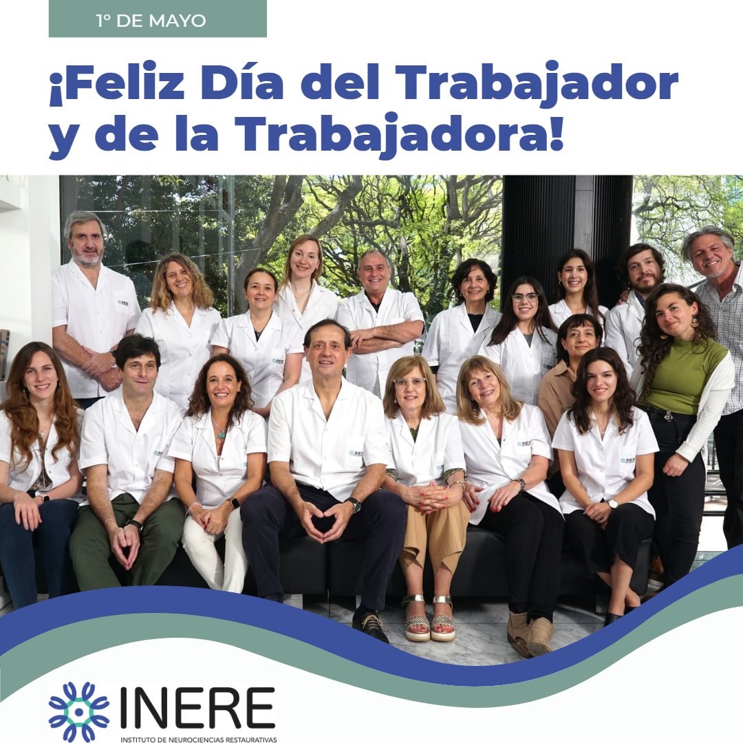 INERE_Argentina's tweet image. 📅 DÍA INTERNACIONAL DE  LOS TRABAJADORES 

▶ ¡FELIZ DÍA! Muy especialmente a todo el #EquipoINERE, por el compromiso y la entrega cotidiana. ❣️

🌐 inere.com.ar
#INERE #NeurocienciasRestaurativas 🫂