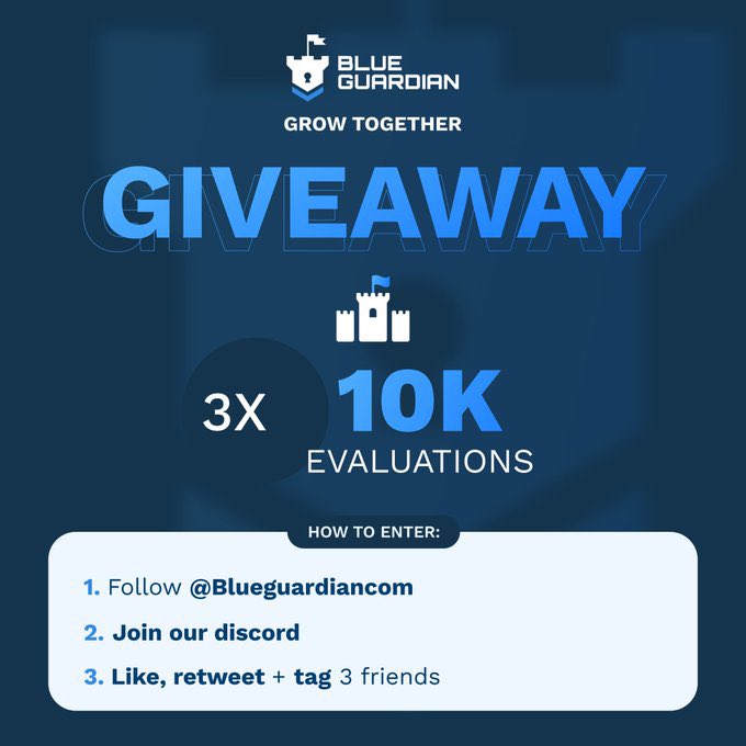 Alh_Myke1's tweet photo. $10000 Funded Prop Acc GIVEAWAY🎉 to 3 active followers 

Criteria to Win ⬇️
•You Must be Following @Alh_Myke1 &amp; @Techriztm 
• You must be following @BlueGuardiancom 
•Like &amp; Retweet this Post
•Tag 3 friends in the comment 

Winners would be selected after 48 Hrs 
Lfg 🚀💨💯 https://t.co/idAJ1XJity