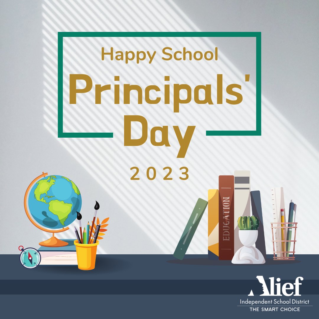 AliefISD's tweet photo. Happy School Principals' Day! Thank you for your hard work and commitment to the students of Alief ISD! #AliefProud https://t.co/dLifgwJ3NX