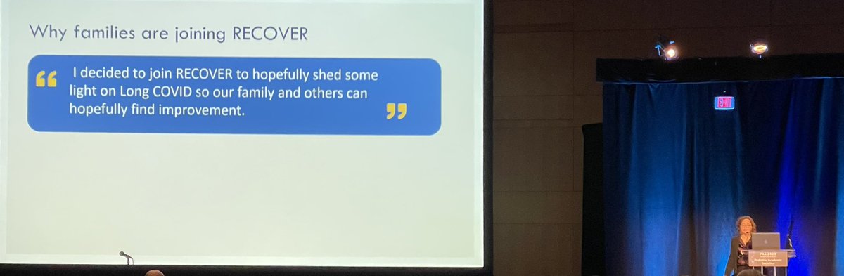 Dr. Melissa Stockwell discusses why families want to be a part of the RECOVER study to help understand the impact of long COVID on child health and development #PAS2023 @KidsAtColumbia #NYPKids