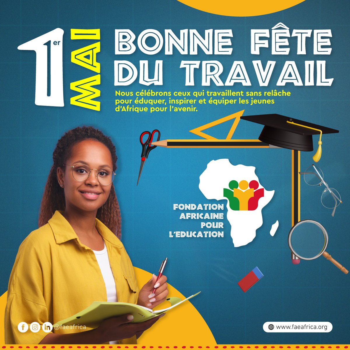 Fête du Travail 

En ce jour, nous commémorons tous ceux qui exercent une profession dans le domaine de l'éducation. Le futur de l'humanité repose sur vous.

Bonne fête du travail à tous.

PS : Il n’ y a pas de sots métiers.

#MayDay #laboursday #LabourDay2023  ✊🏾