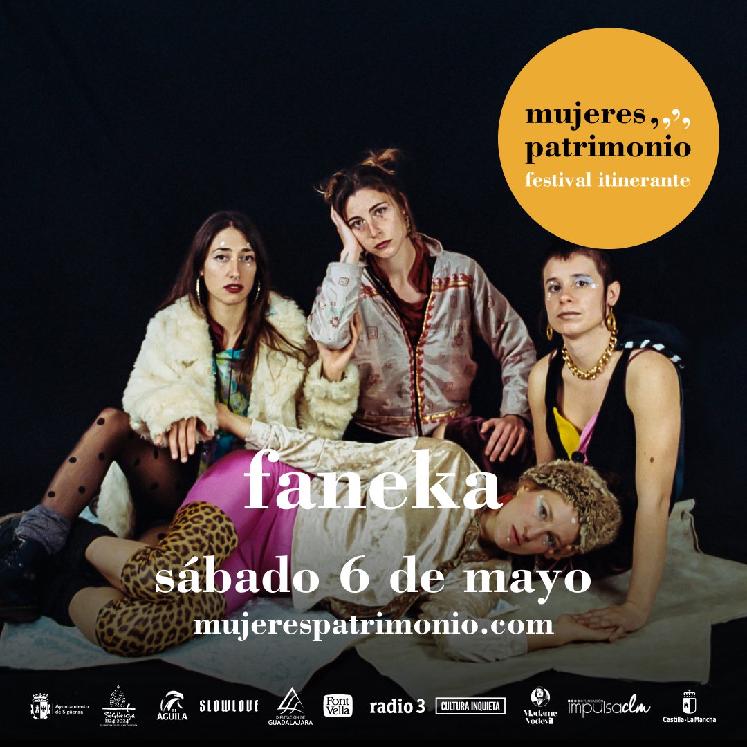 MP_festival's tweet photo. Encantadas de tener a @LASFANEKA  el 6.05 en Mujeres, Patrimonio en Sigüenza ✨ 

Es una de las revelaciones más sorprendentes, con un sonido de folk progresivo que se mezcla con la canción de autor y el rock-grunge.  

Entrada gratuita y toda la info en: https://t.co/0yjpWLUPZW https://t.co/ItC8fSpWhQ