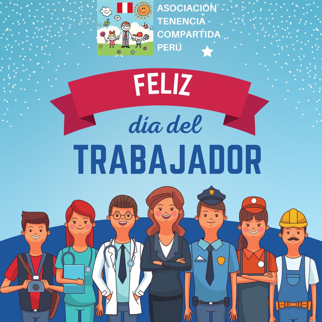 ¡Feliz Día del Trabajador! A todos aquellos que día a día luchan por un futuro mejor, ¡gracias por tu esfuerzo y dedicación!

Feliz Día del Trabajador, Padres y Madres que son parte del sustento de sus familias.

#TenenciaCompartida 🇵🇪